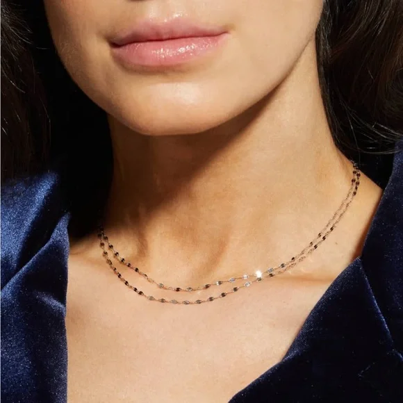 Lana Blake Two-Strand Choker Chain Necklace - Picture 4 of 7